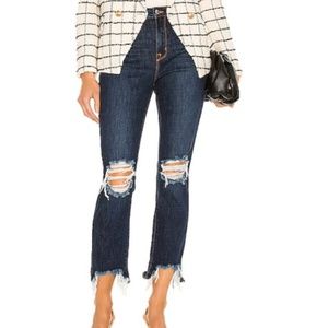 L'AGENCE  High Line High Rise Skinny Destroyed in Blue Size 25